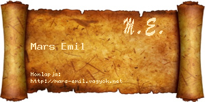 Mars Emil névjegykártya